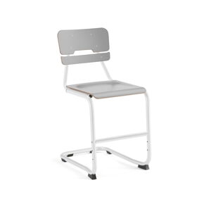 Školská stolička LEGERE I, V 500 mm, biela, šedá