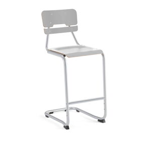 Školská stolička LEGERE I, V 650 mm, strieborná, šedá