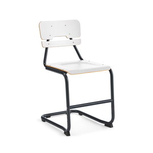 Školská stolička LEGERE II, V 500 mm, antracit, biela