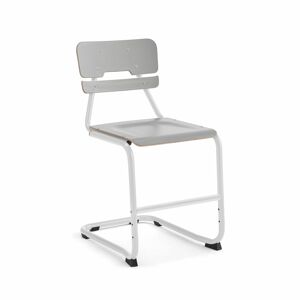 Školská stolička LEGERE II, V 500 mm, biela, šedá