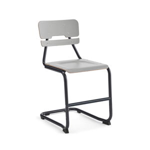 Školská stolička LEGERE II, V 500 mm, antracit, šedá