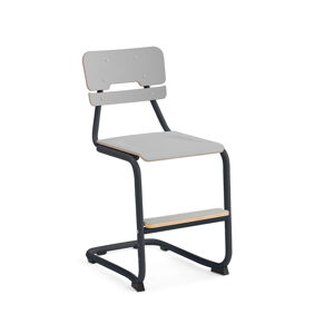 Školská stolička LEGERE III, V 500 mm, antracit, šedá