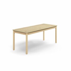 Stôl DECIBEL, 1800x700x720 mm, linoleum - béžová, breza