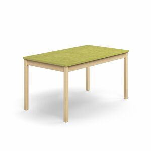 Stôl DECIBEL, 1400x800x720 mm, linoleum - zelená, breza