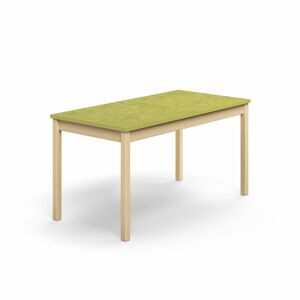 Stôl DECIBEL, 1400x700x720 mm, linoleum - zelená, breza