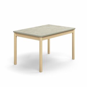 Stôl DECIBEL, 1200x800x720 mm, linoleum - šedá, breza
