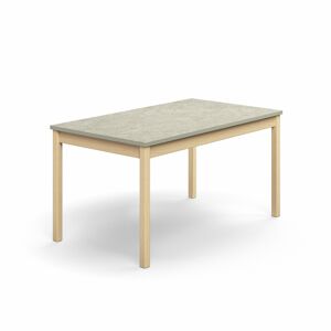 Stôl DECIBEL, 1400x800x720 mm, linoleum - šedá, breza