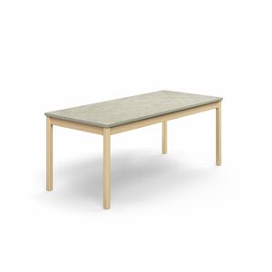 Stôl DECIBEL, 1800x800x720 mm, linoleum - šedá, breza
