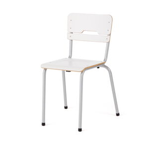 Školská stolička SCIENTIA, nízke sedadlo, V 460 mm, strieborná/biela