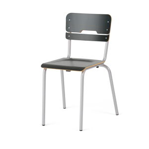 Školská stolička SCIENTIA, nízke sedadlo, V 460 mm, strieborná/antracit