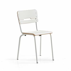 Školská stolička SCIENTIA, nízke sedadlo, V 460 mm, biela/biela