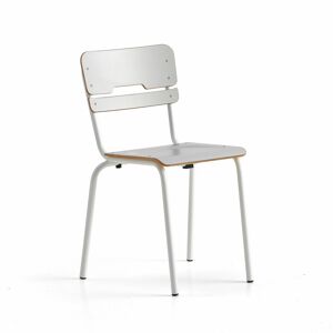 Školská stolička SCIENTIA, nízke sedadlo, V 460 mm, biela/šedá
