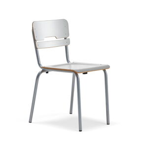 Školská stolička SCIENTIA, široké sedadlo, V 460 mm, strieborná/šedá