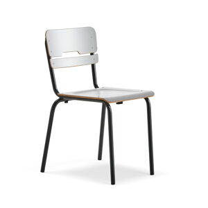 Školská stolička SCIENTIA, široké sedadlo, V 460 mm, antracit/šedá