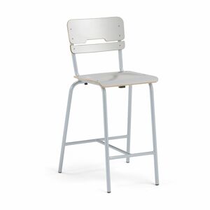 Školská stolička SCIENTIA, široké sedadlo, V 650 mm, strieborná/šedá