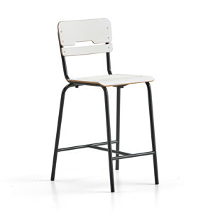 Školská stolička SCIENTIA, široké sedadlo, V 650 mm, antracit/biela