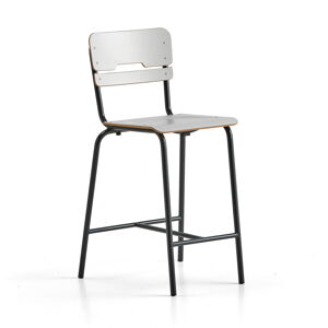 Školská stolička SCIENTIA, široké sedadlo, V 650 mm, antracit/šedá