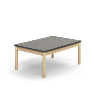 Stôl DECIBEL, 1200x800x530 mm, akustické linoleum - tmavošedá